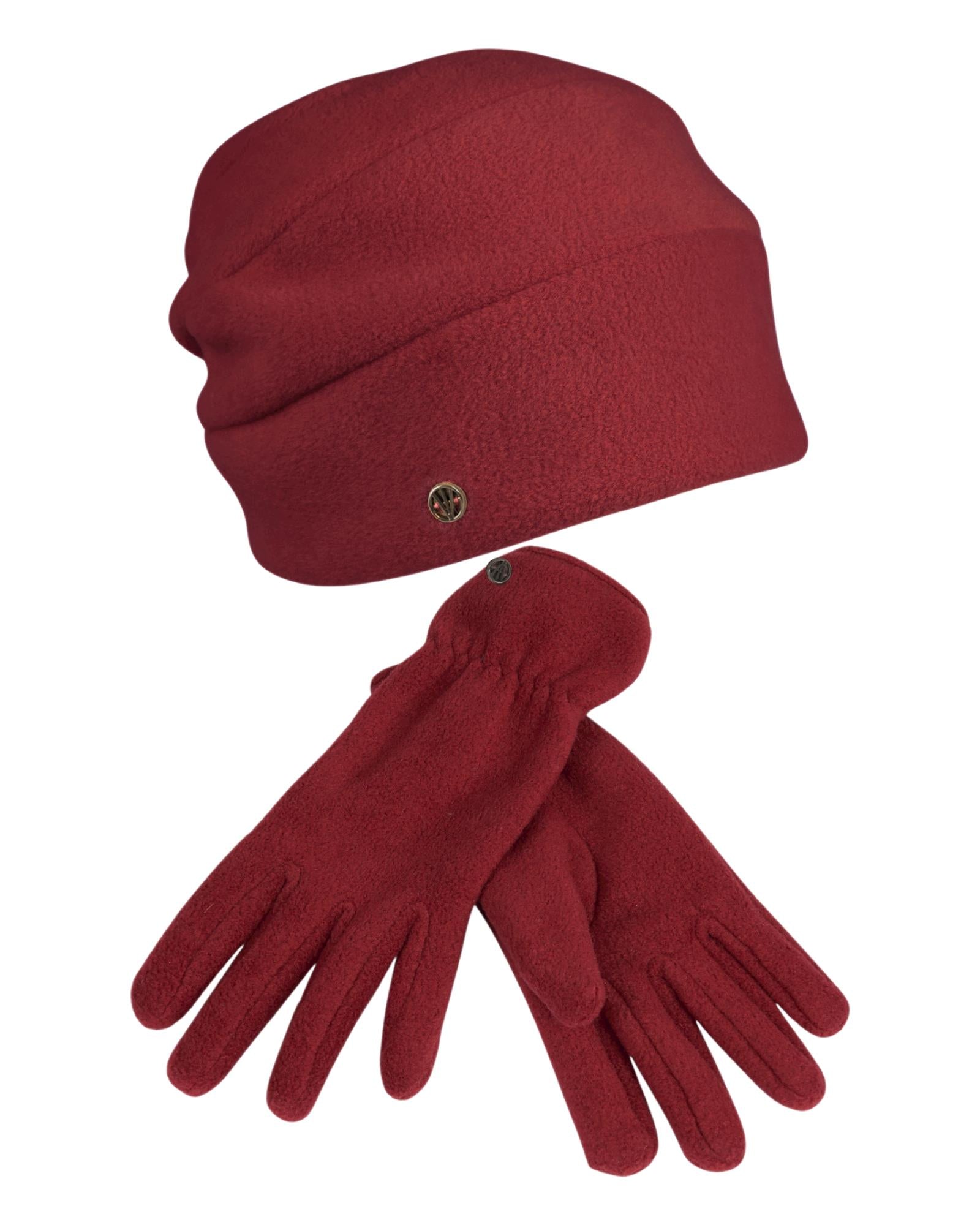 (image for) hüte und mützen PolarSoft ® Beanie + Handschuh - Dunkel Rot Günstige Online Shops